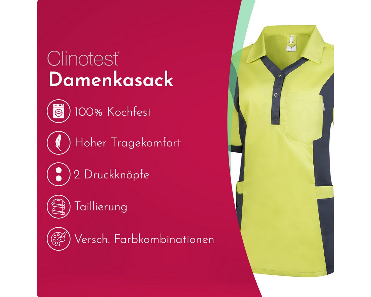 Clinotest Funktionsbluse Damenkasack "Julia", Schlupfkasack/Pflegekasack, verschiedene Farben – Bild 2 von 5