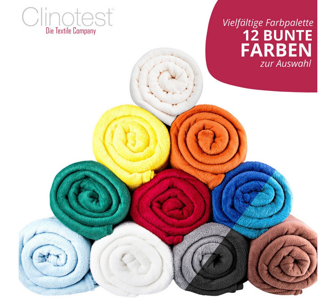 Wohndecke Kuscheldecke aus 100% Polyester, 150x220 cm, Clinotest, Kochfest ohne Einlaufen oder Fusseln, auch als Sofadecke & Tagesdecke – Bild 5 von 5