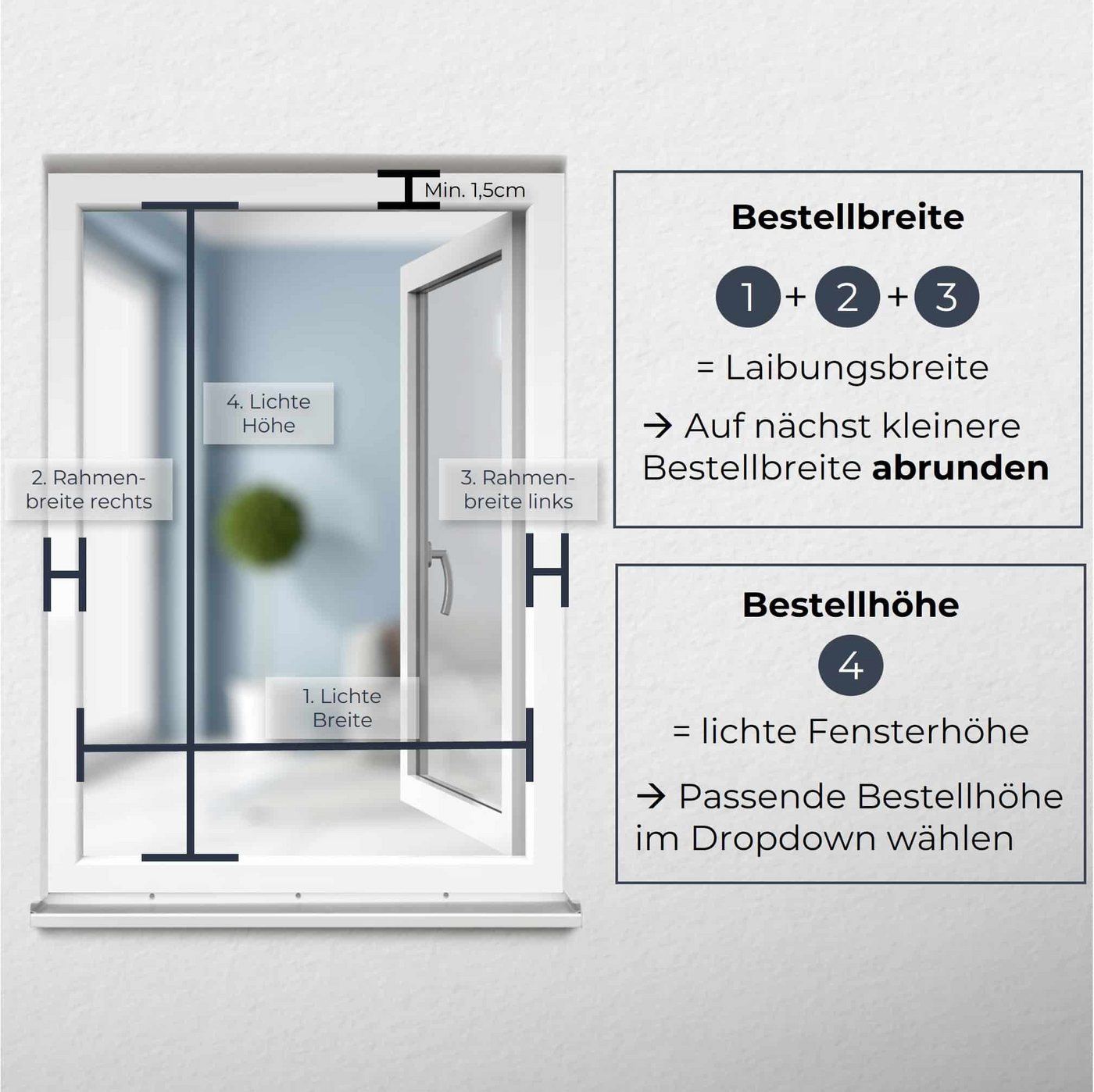 Rollo Außenrollo ohne Bohren (Grau, Transparent) für Fenster CLIP & SHADE, CLIP & SHADE – Bild 2 von 5