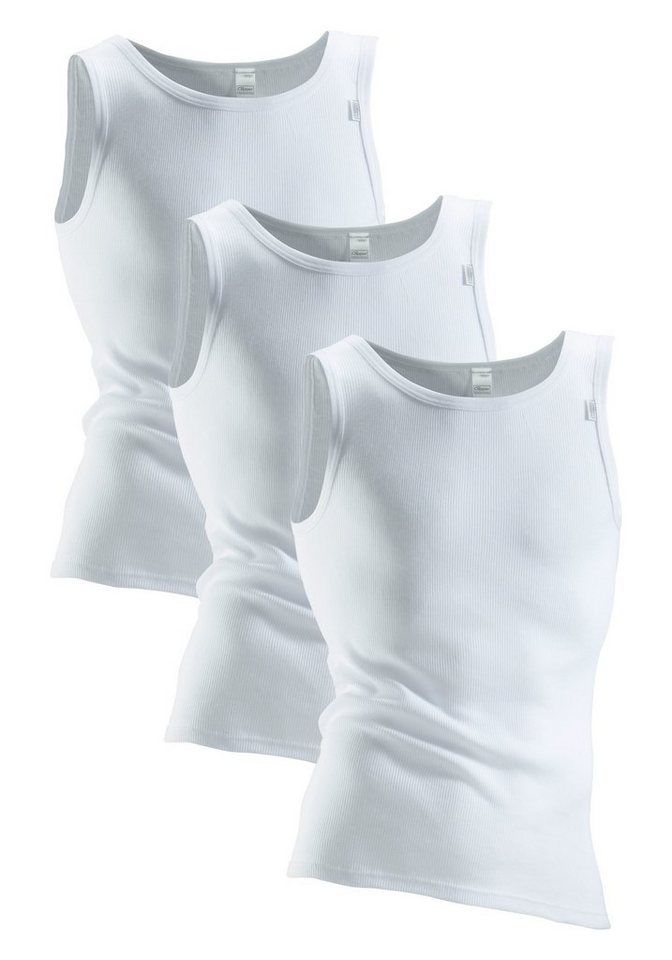 Clipper Exclusive Unterhemd (3-St) mit Komfortschnitt, hinten etwas länger - in Doppelripp, Tanktop – Bild 5 von 5
