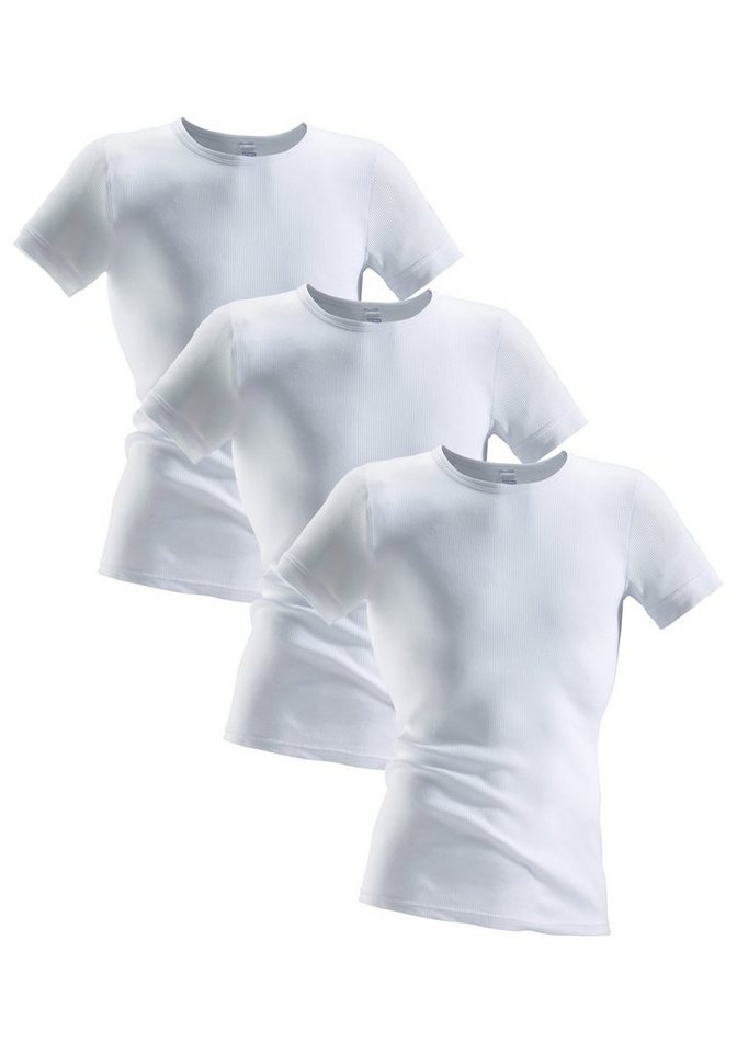 Clipper Unterhemd (3-St) aus Doppelripp, T-Shirt, Unterziehshirt, Kurzarm T-Shirt – Bild 5 von 5