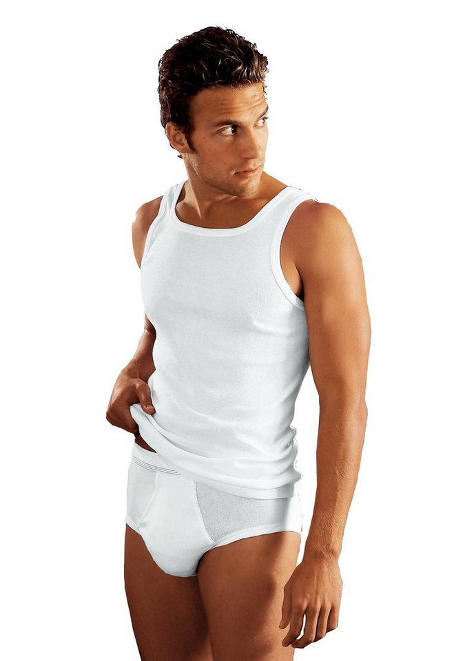 Clipper Unterhemd (4-St) aus Doppelripp, Tanktop, Unterziehshirt – Bild 2 von 5