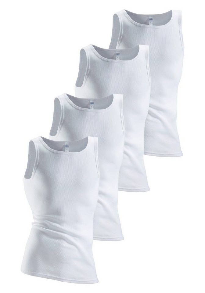 Clipper Unterhemd (4-St) aus Doppelripp, Tanktop, Unterziehshirt – Bild 3 von 5