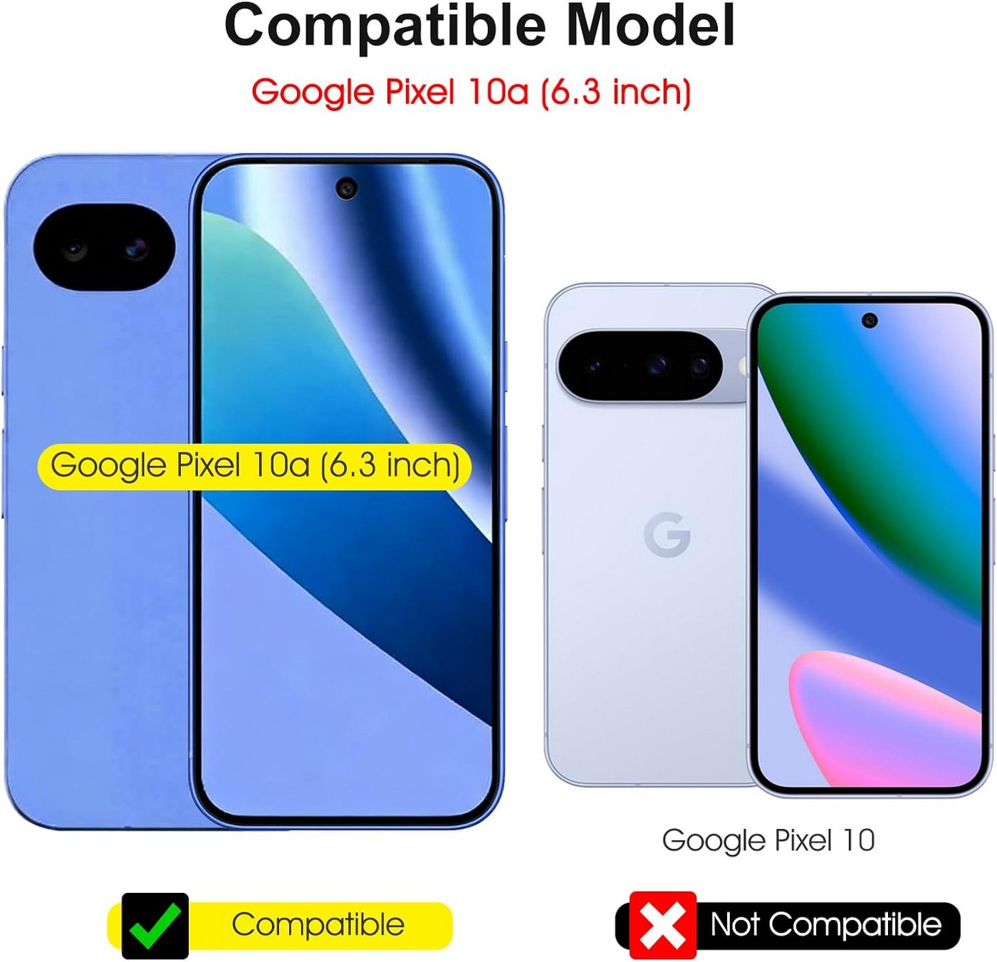 CLM-Tech Displayschutzglas 2X für Google Pixel 10a, Panzerglas Folie - Blasenfreie Anbringung und kratzfest -, 2 Stück, Anti-Fingerabdruck – Bild 2 von 5