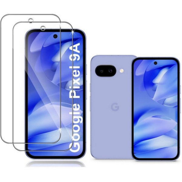 CLM-Tech Displayschutzglas 2x für Google Pixel 9a Panzerfolie für Google Pixel 9a, Panzerglas Folie - Anti-Fingerabdruck kratzfest kristallklar -, 2 Stück, Gehä
