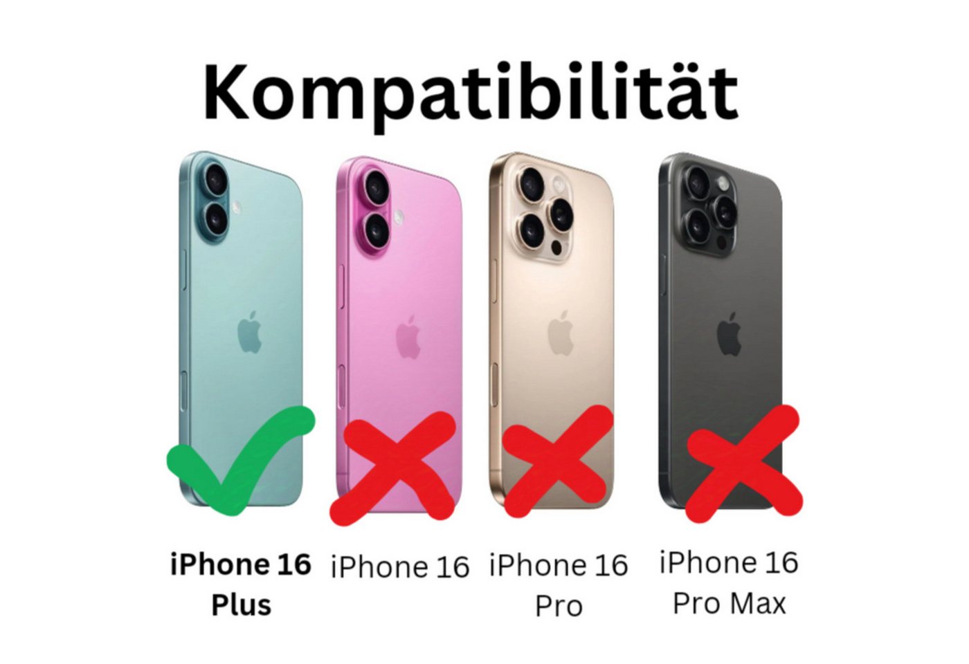 CLM-Tech Displayschutzglas 2x für iPhone 16 Plus 6,7 Zoll, Panzerglas Folie - Anti-Fingerabdruck und kratzfest -, 2 Stück, Kristallklar – Bild 2 von 5