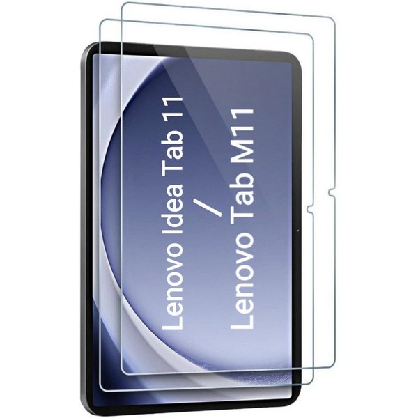 CLM-Tech Displayschutzglas 2X für Lenovo Idea Tab 11'' 2025/ Lenovo Tab M11 11'' 2024, Panzerglas Spar-Set, 2 Stück, Anti-Fingerabdruck und kratzfest