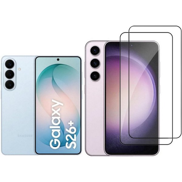 CLM-Tech Displayschutzglas 2X für Samsung Galaxy S26 Plus / S26+, Panzerglas Folie - Blasenfreie Anbringung und kratzfest -, 2 Stück, Anti-Fingerabdruck