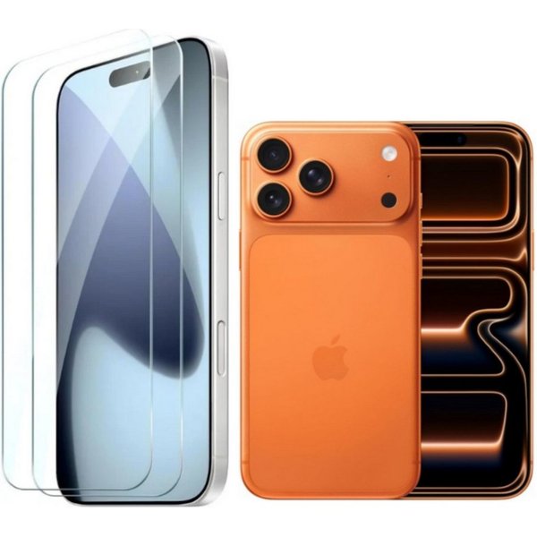 CLM-Tech Displayschutzglas 2X iPhone 18 Pro Max / iPhone 17 Pro Max für iPhone 17 Pro Max / iPhone 18 Pro Max 6,9 Zoll, Panzerglas Folie - Blasenfreie Anbringun