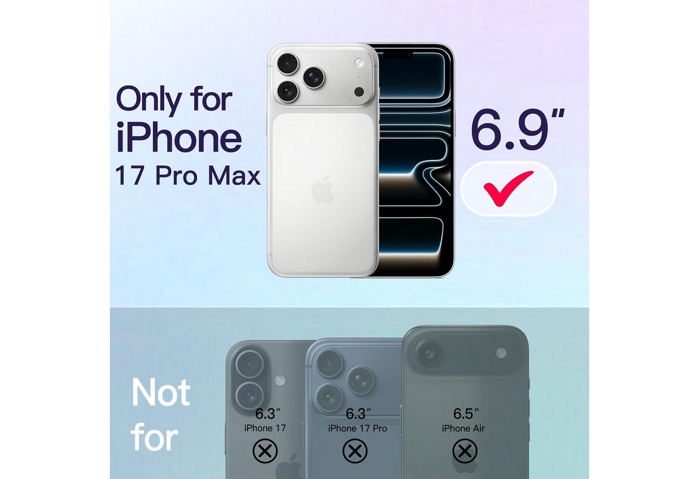 CLM-Tech Displayschutzglas 2X iPhone 18 Pro Max / iPhone 17 Pro Max für iPhone 17 Pro Max / iPhone 18 Pro Max 6,9 Zoll, Panzerglas Folie - Blasenfreie Anbringun – Bild 2 von 5