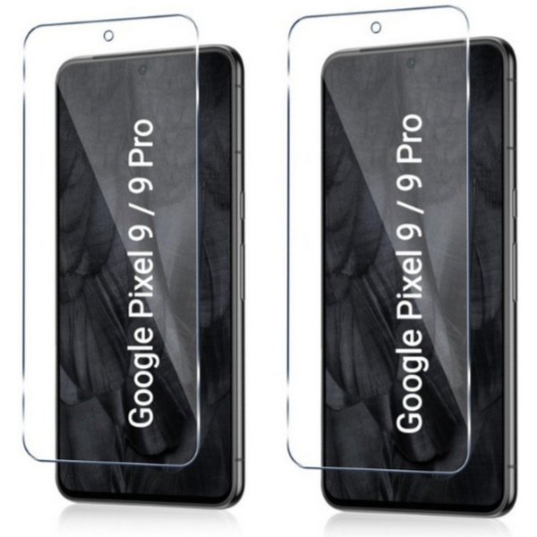 CLM-Tech Displayschutzglas 2x Schutzfolie für Google Pixel 9 / 9 Pro - Panzerfolie für Google Pixel 9 / 9 Pro, 6,3 Zoll Panzerglas Folie - Anti-Fingerabdruck un