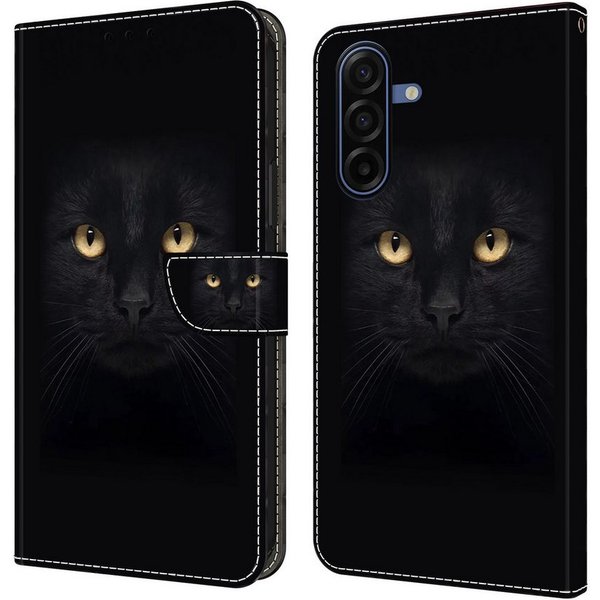 CLM-Tech Handytasche für Samsung Galaxy A27 5G Klapphülle aus PU-Leder (1-tlg., Flip Case), Magnetverschluss, Standfunktion und Kartenfächer
