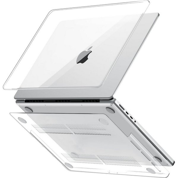 CLM-Tech Laptop-Hülle 14 Zoll, für MacBook Pro M5 M4 M3 M2 M1 - kristallklare Hartschale