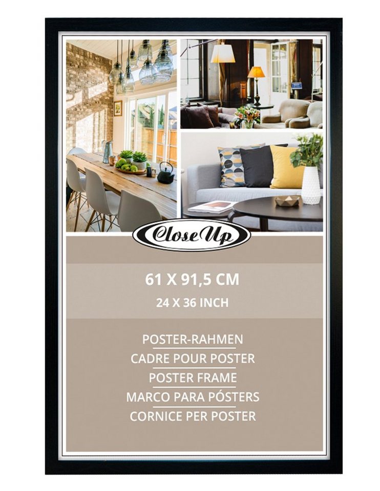 Close Up Bilderrahmen Posterrahmen 61 x 91,5 cm Holzdekor schwarz – Bild 2 von 5