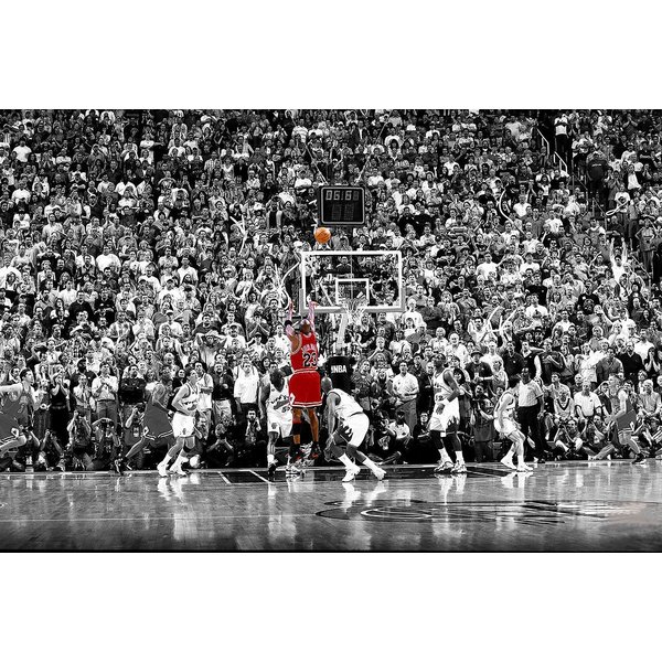 Close Up Poster Michael Jordan Poster Last Shot 1998 Colorized 91,5 x 61 cm