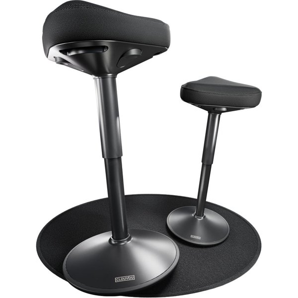 CLOUVOU Arbeitshocker Nexus Bürohocker - Ergonomischer Hocker Büro -, höhenverstellbar 47cm bis 64cm - Wackelhocker zur Stärkung des Rückens