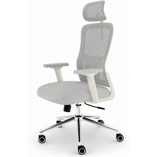 CLOUVOU Bürostuhl Ergonomisch, Schreibtischstuhl bis 150 kg (BrightSeat - Chefsessel für Arbeitszimmer, 2D Armlehne), Blade Wheels, Homeoffice, Gaming Stuhl, Dr