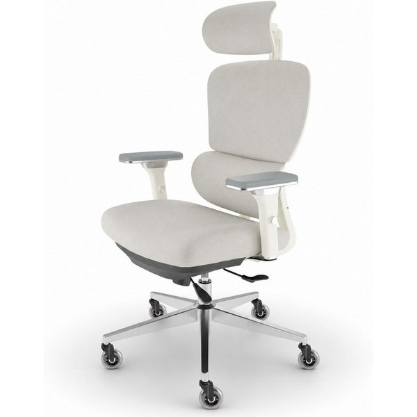 CLOUVOU Bürostuhl Ergonomisch, Schreibtischstuhl bis 150 kg (ProSeat - Chefsessel für Arbeitszimmer, 4D Gaming Armlehnen & 3D Kopfstütze), Blade Wheels, Homeoff