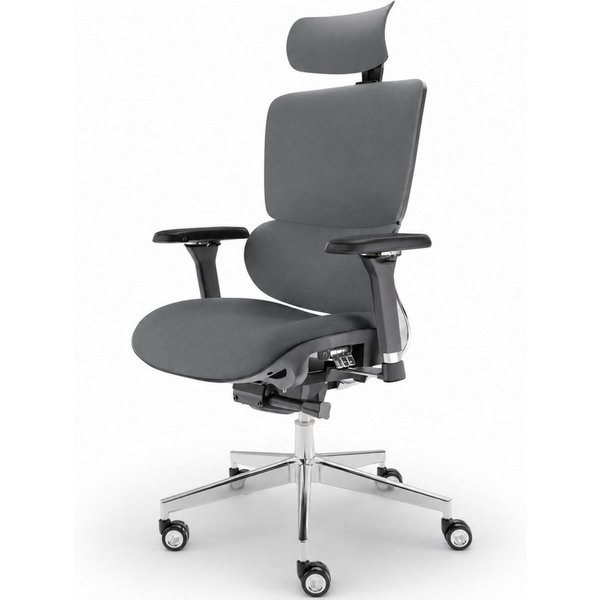 CLOUVOU Bürostuhl Ergonomisch, Schreibtischstuhl bis 150 kg (MasterSeat - Chefsessel für Arbeitszimmer, 4D Gaming Armlehnen), Blade Wheels, Homeoffice, Gaming S