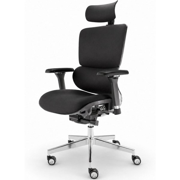 CLOUVOU Bürostuhl Ergonomisch, Schreibtischstuhl bis 150 kg (MasterSeat - Chefsessel für Arbeitszimmer, 4D Gaming Armlehnen), Blade Wheels, Homeoffice, Gaming S