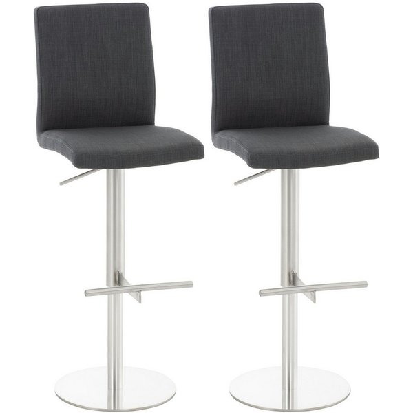 CLP Barhocker Cadiz (Set, 2er), Stoffbezug, höhenverstellbar, bis 240 kg