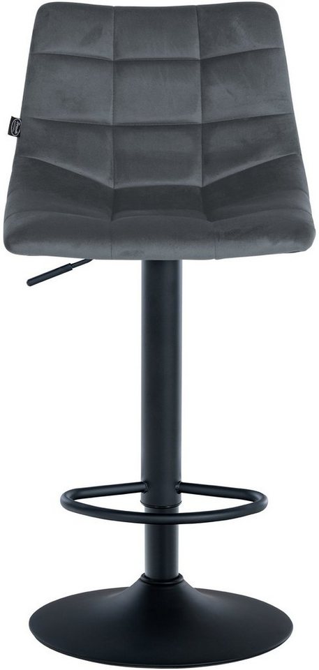 CLP Barhocker Jerry Samt (Set, 2er), höhenverstellbarer und drehbar – Bild 4 von 5