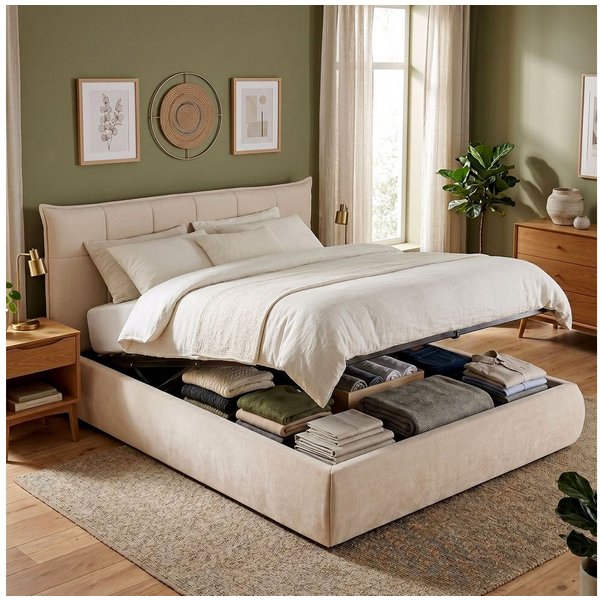 CLP Bett Mirka (1er, 1er), 160x200 cm, mit Stauraum, bis 300 kg