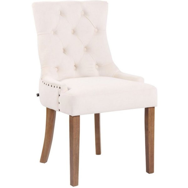 CLP Esszimmerstuhl Aberdeen Samt (1er), Kautschukholz-Gestell, Höhe: 50 cm