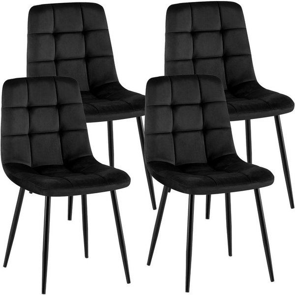 CLP Esszimmerstuhl Antibes (4er Set), mit Samtbezügen, bis 150 kg