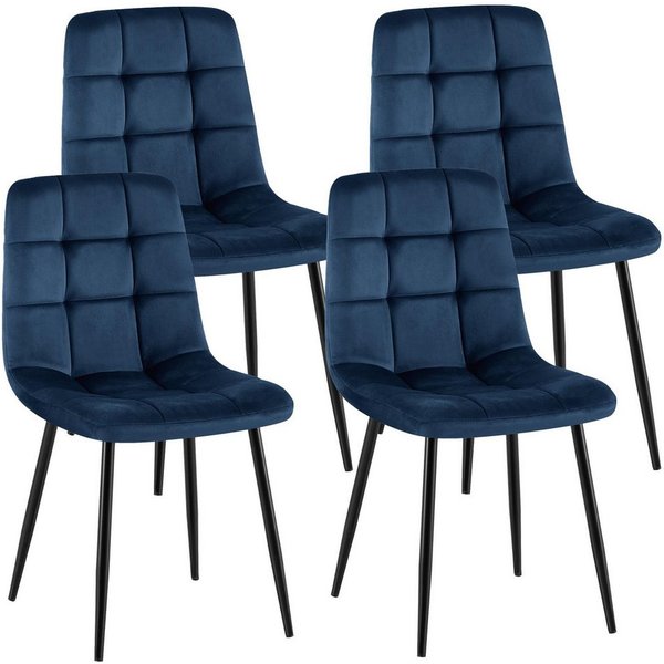 CLP Esszimmerstuhl Antibes (4er Set), mit Samtbezügen, bis 150 kg