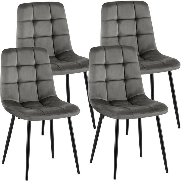 CLP Esszimmerstuhl Antibes (4er Set), mit Samtbezügen, bis 150 kg