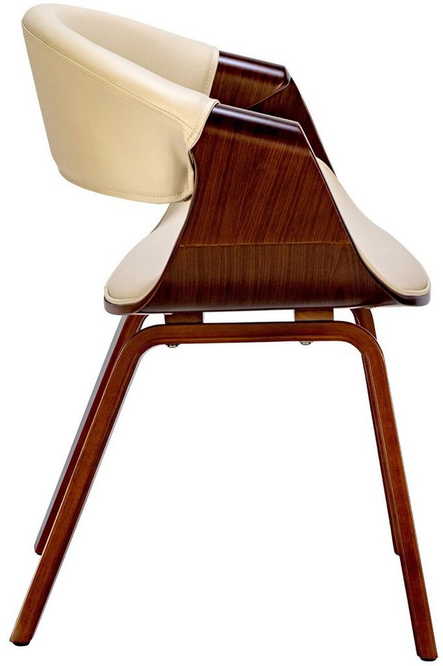 CLP Esszimmerstuhl Foley (2er Set), Stoff- oder Kunstlederbezug mit Holzgestell – Bild 4 von 5
