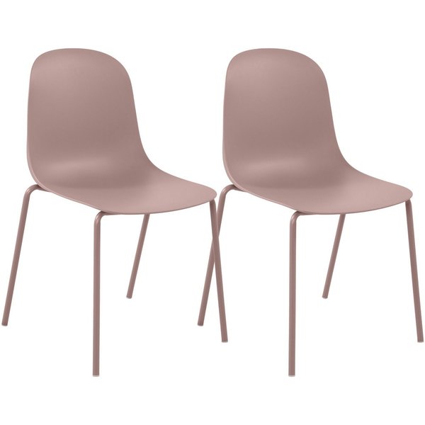 CLP Esszimmerstuhl Hardin (2er Set), stapelbar, mit Bodenschonern, bis 120 kg