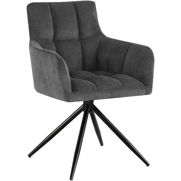 CLP Esszimmerstuhl Jonah (1er), Cord, 180° drehbar mit Rückholfunktion
