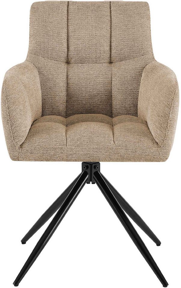 CLP Esszimmerstuhl Jonah (2er Set), drehbar mit Armlehnen, bis 150 kg belastbar – Bild 4 von 5
