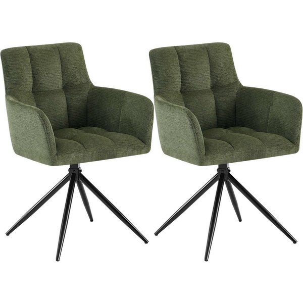 CLP Esszimmerstuhl Jonah (2er Set), drehbar mit Armlehnen, bis 150 kg belastbar