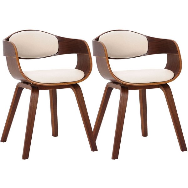 CLP Esszimmerstuhl Kingston Kunstleder (2er Set), Holzgestell