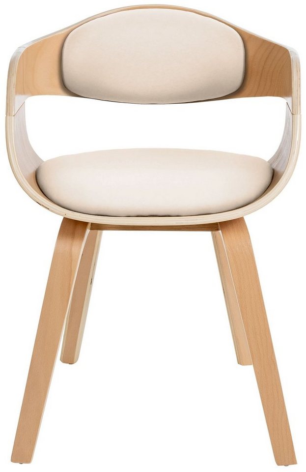 CLP Esszimmerstuhl Kingston Kunstleder (2er Set), Holzgestell – Bild 3 von 5