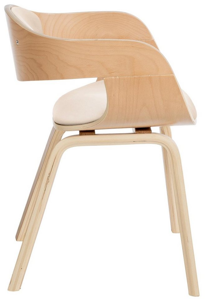 CLP Esszimmerstuhl Kingston Kunstleder (2er Set), Holzgestell – Bild 4 von 5