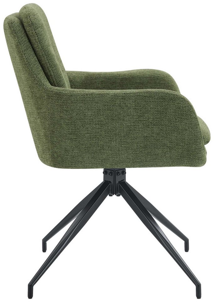 CLP Esszimmerstuhl Pickett (2er Set), Stoffbezug, 180° schwenkbar – Bild 5 von 5