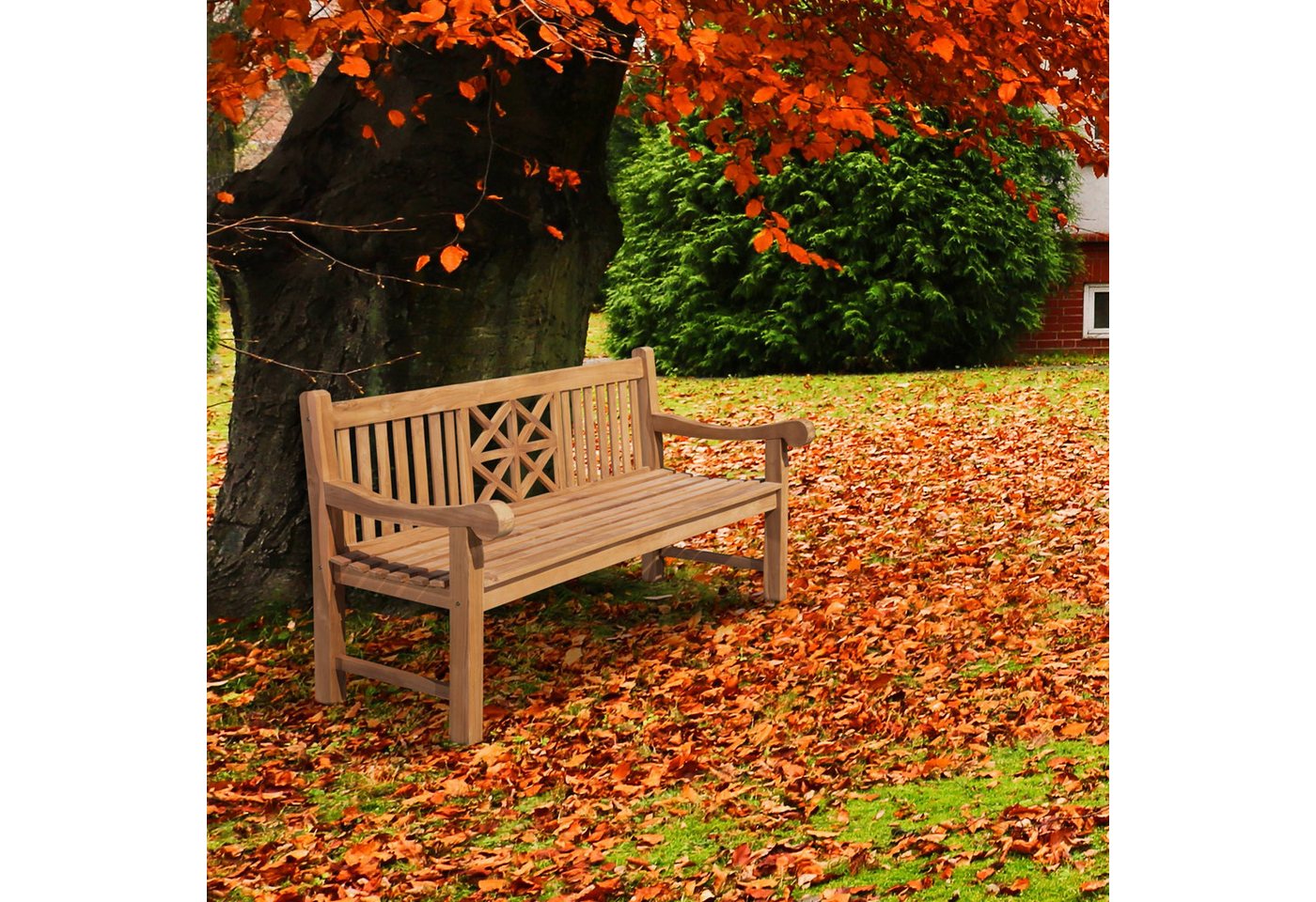 CLP Gartenbank Florida (1er), Holzbank für den Garten, aus Teak-Holz – Bild 4 von 5
