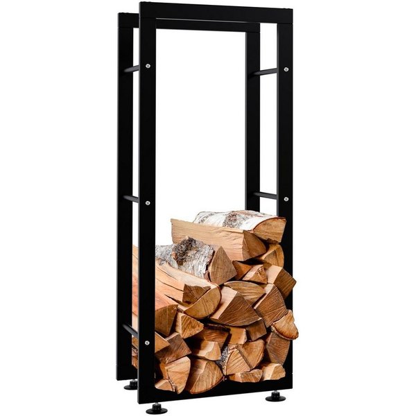 CLP Kaminholzregal Keri V2, BxTxH:40x25x100 cm, (1er), schwarzes Metall