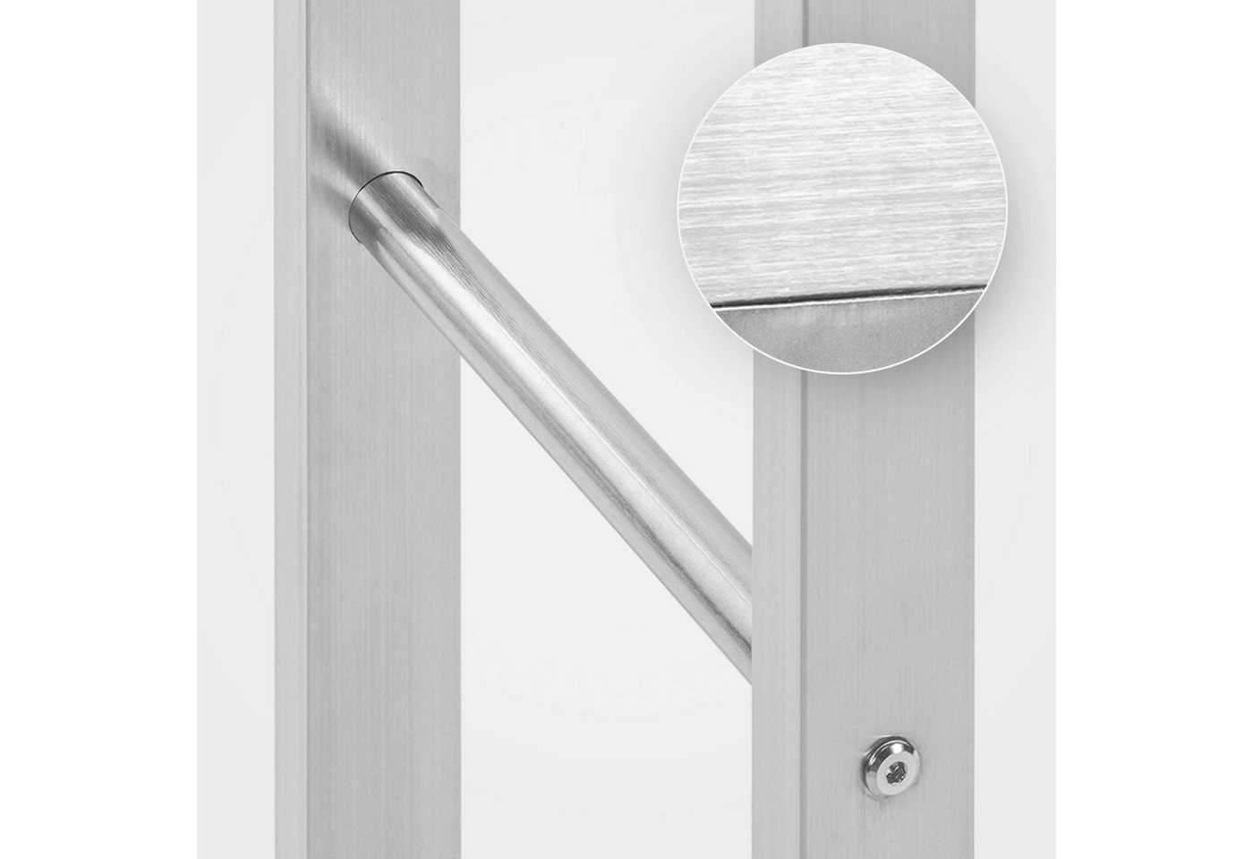 CLP Kaminholzregal Keri V2, BxTxH:100x25x100 cm, (1er), aus Edelstahl – Bild 5 von 5