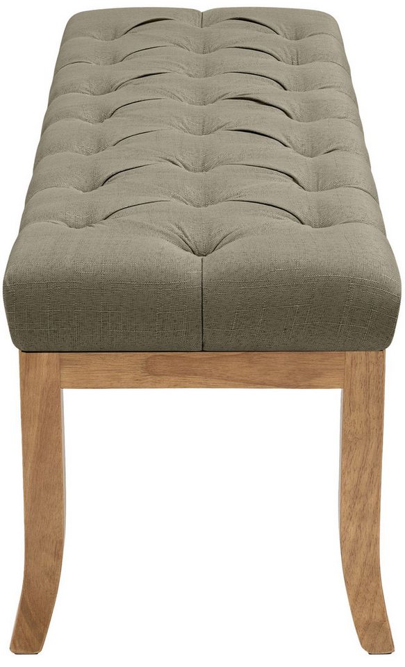 CLP Sitzbank Ramses Stoff antik-hell (1er), Stoff, helles Holzgestell, bodenschonend – Bild 5 von 5