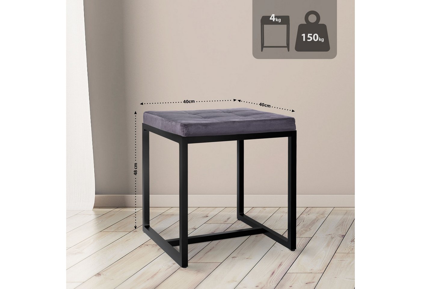 CLP Sitzhocker Barci (1er) – Bild 2 von 5