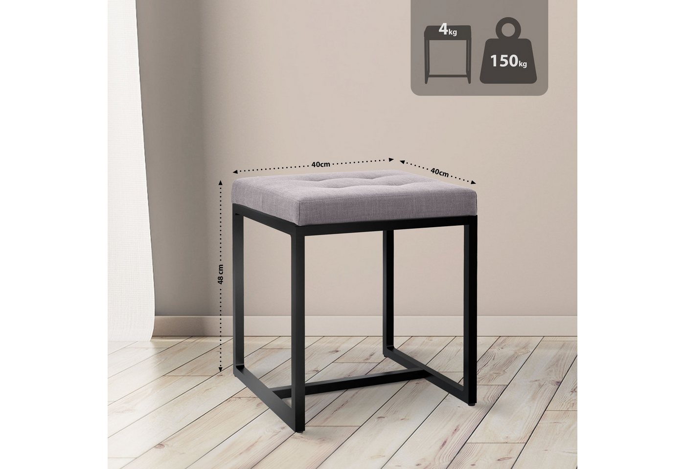 CLP Sitzhocker Barci (1er) – Bild 2 von 5