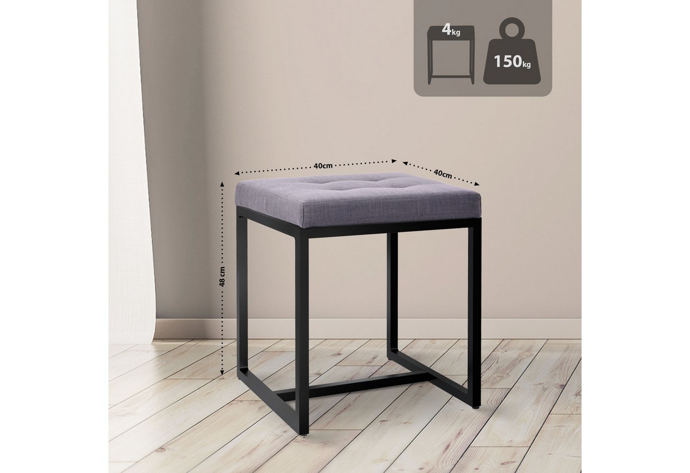 CLP Sitzhocker Barci (1er) – Bild 2 von 5