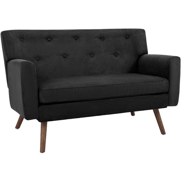 CLP Sofa Kioni, Cordbezug, Kautschukholz, bis 240 kg belastbar
