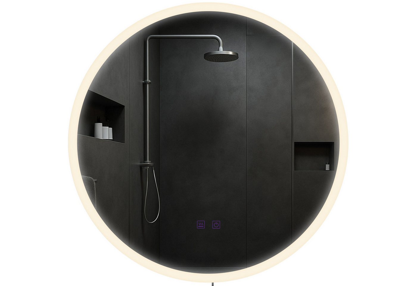 CLP Wandspiegel Laconia (1er), Bluetooth-Lautsprecher, Anti-Fog, LED-Licht, IP44 – Bild 5 von 5