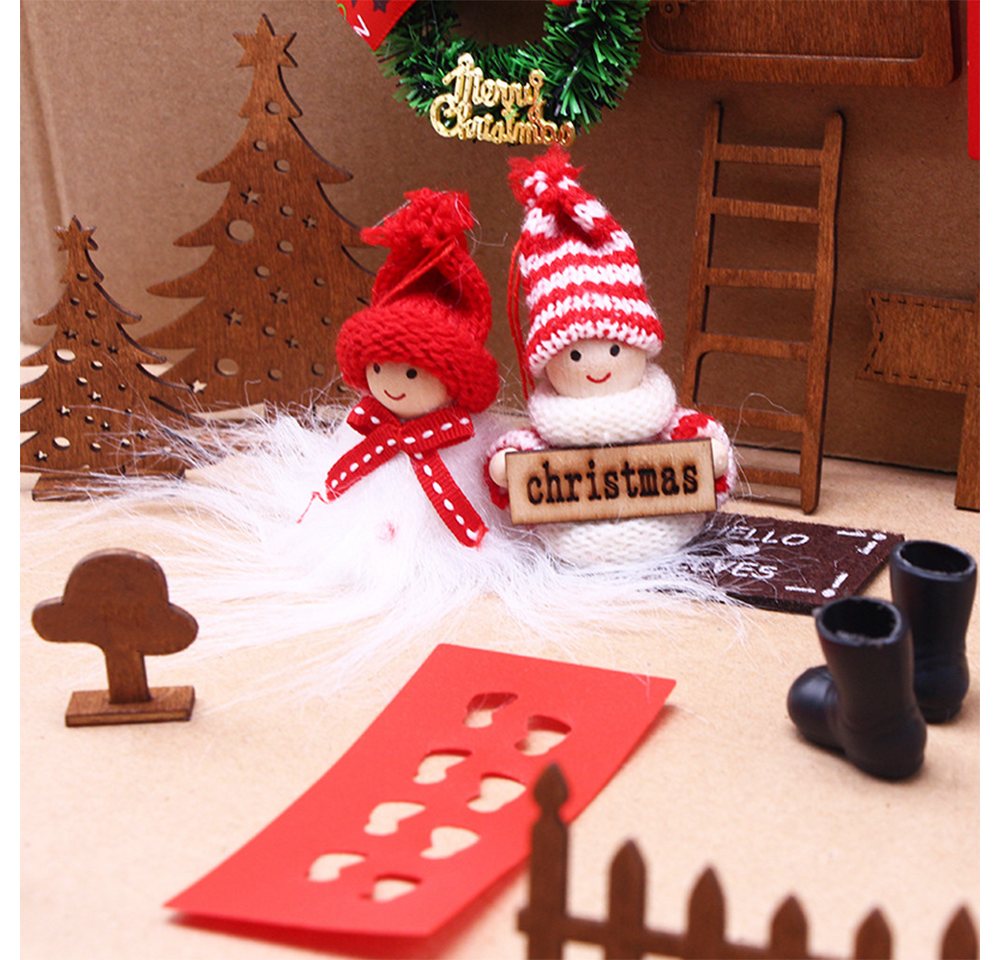 CLTYQ Wichtel Wichteltür Set,Weihnachtsdeko Wichtel Elfen Tür Zubehör set, Kinderzimmer Dekor Geschenk für Weihnachten – Bild 4 von 5